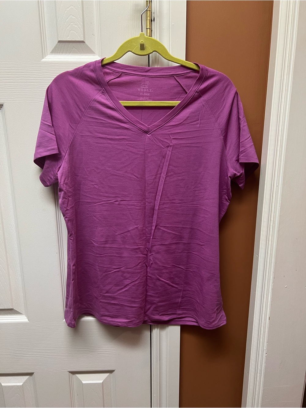 Women's V-Neck Short Sleeve Tee - Plum